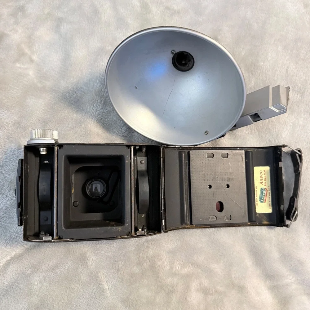 Vintage Ansco Flash Clipper Camera 616 Film w Flash Untested Parts Repair USA